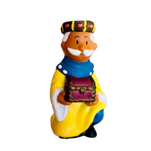 House of Lloyd MELCHIOR KING Gold Gifts FIGURINE Childs 1st Nativity Set PVC Toy - Picture 5 of 9